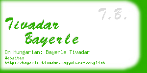 tivadar bayerle business card